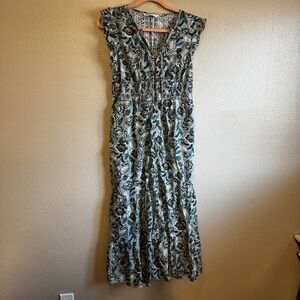 SONOMA Paisley Floral Sleeveless Maxi Dress